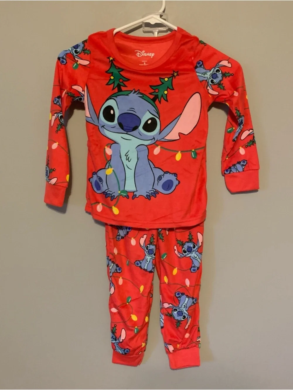 NWT. DISNEY Stitch Kids Holiday Pajama Set